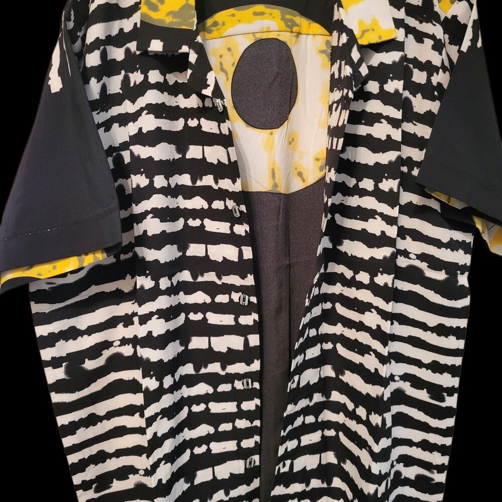 Unisex vintage wear-Blk & white casual pool/ beach lounge 2 set- with pockets - Picture 5 of 15